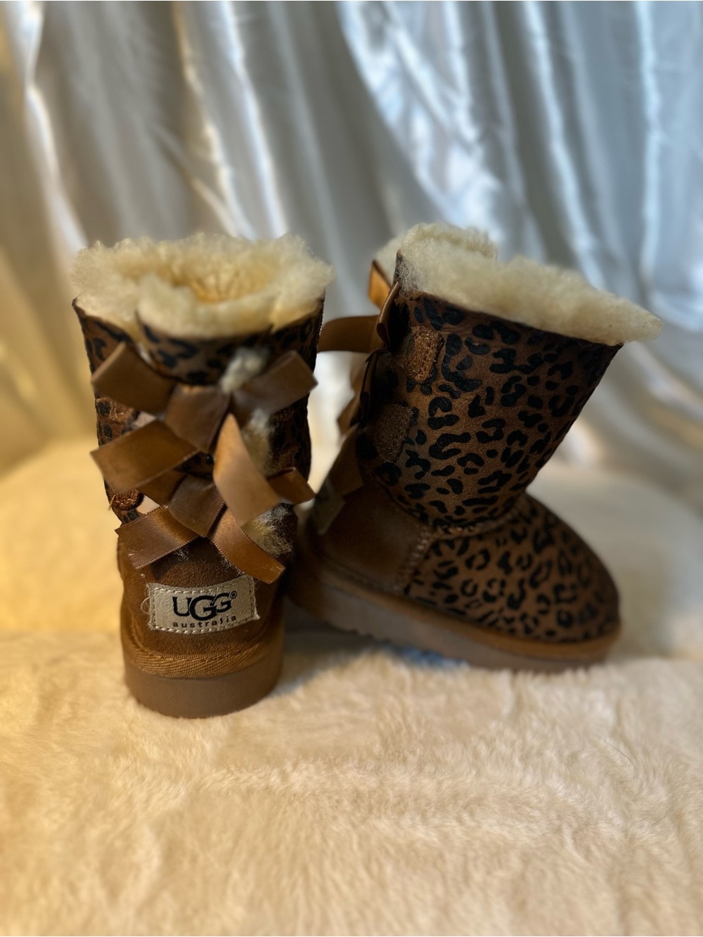 UGG Kids Brown Leopard Print Boots |Toddler 6